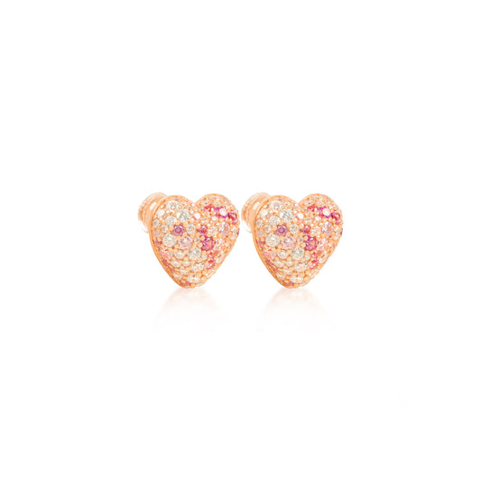 Amore Heart Earring in Rose
