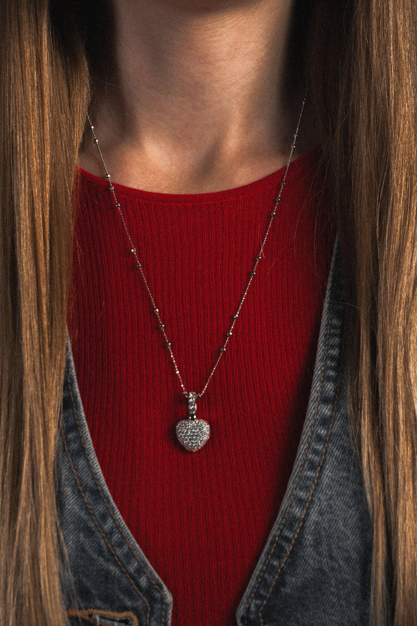 Amore Heart Pendant in Silver