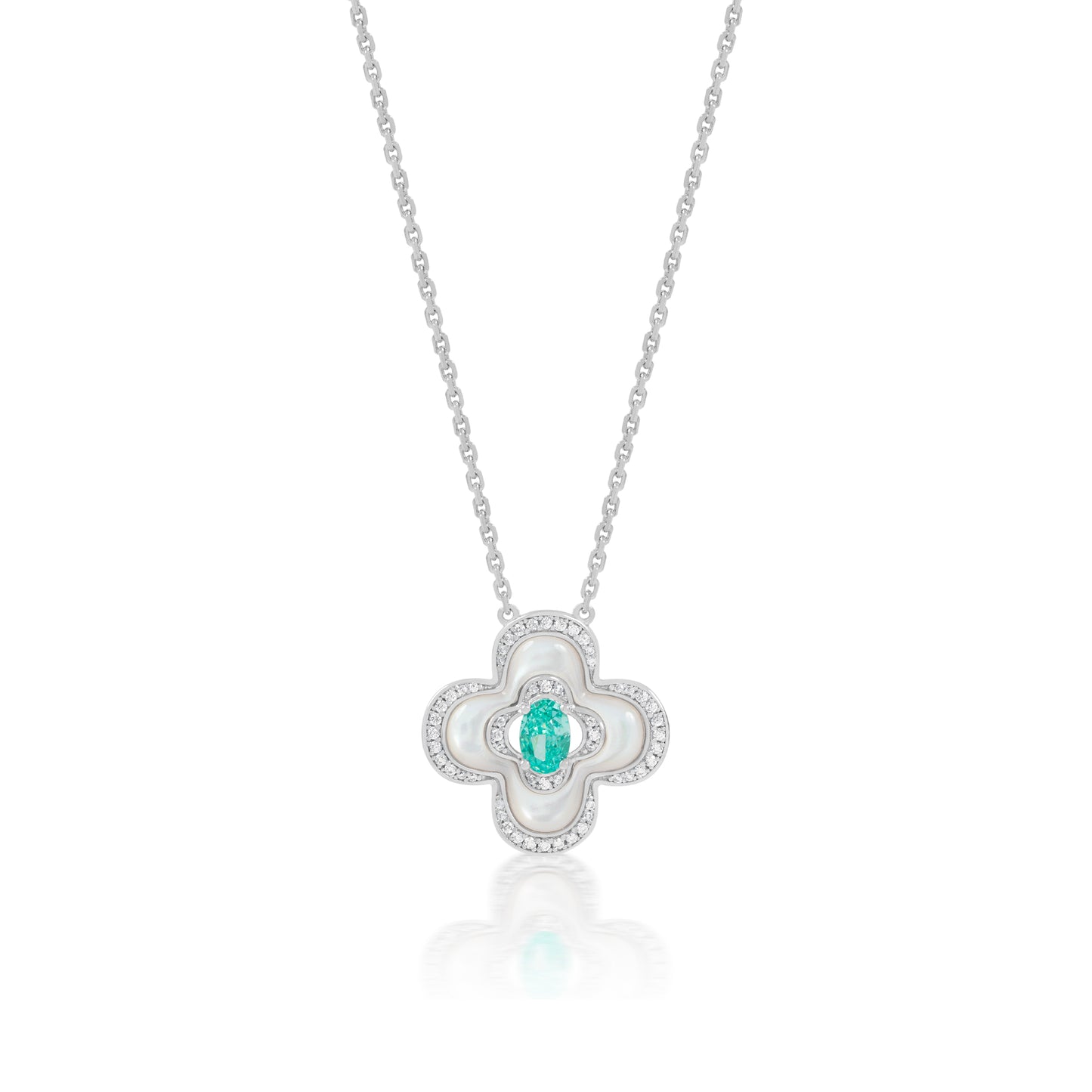 Plumeria Pendant Aqua