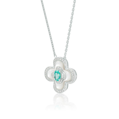 Plumeria Pendant Aqua