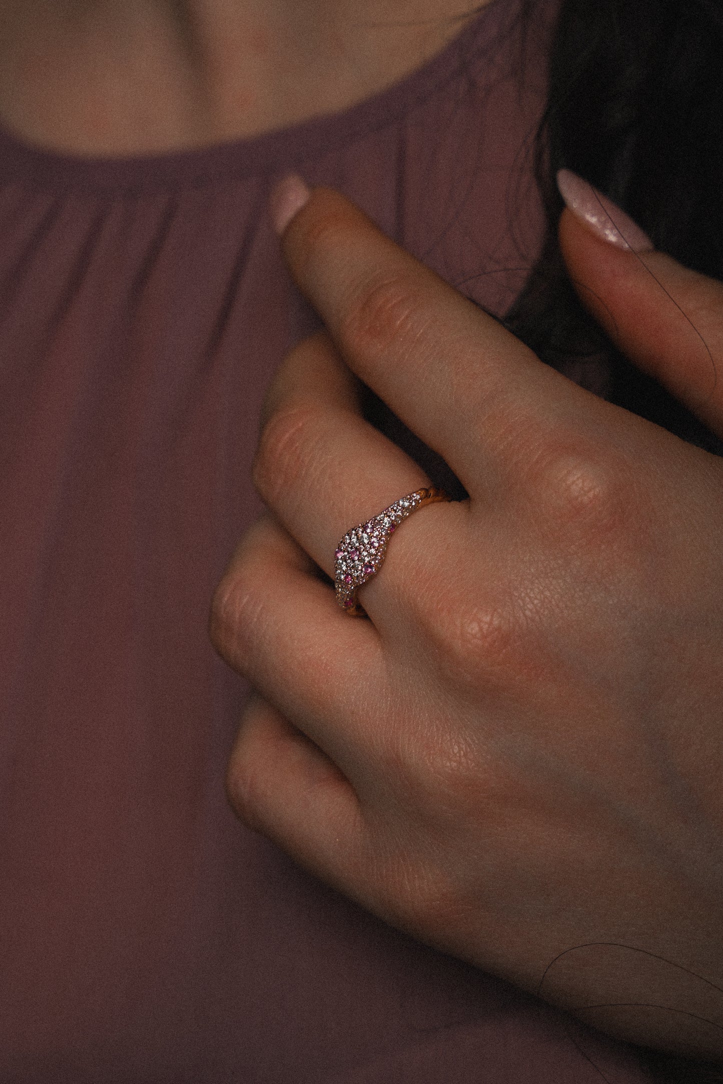 Amore ring in rose